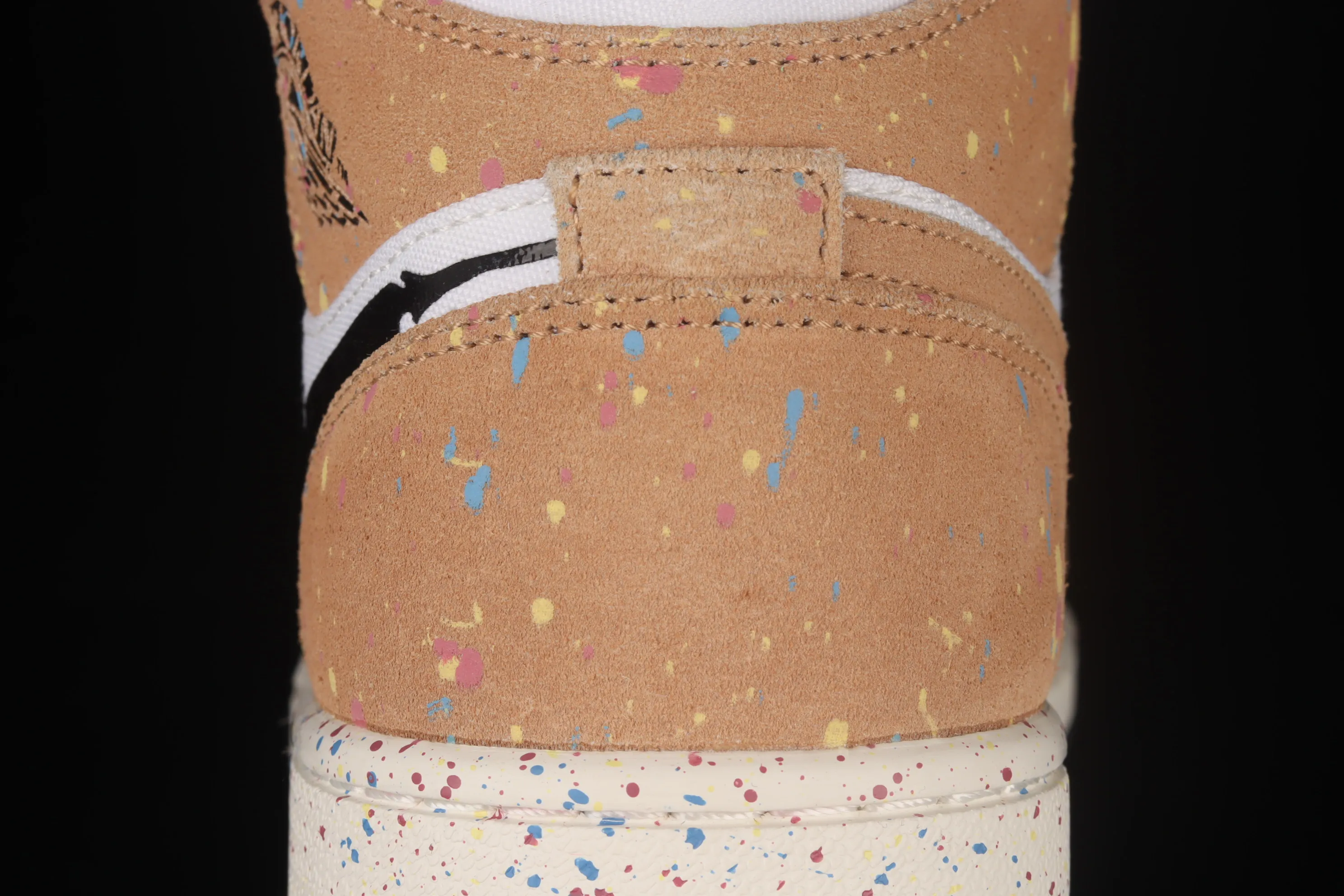 All categories Air Jordan Jordan series basketball shoes Air Jordan 1 Mid Air Jordan 1 Mid AJ1 Joe 1 watercolor ink fluorescent Zhongbang basketball shoes DA8005-100